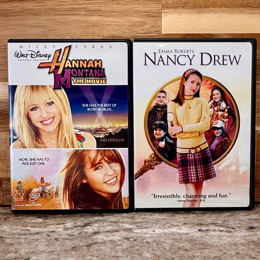 📀 Tween/Teen DVD Bundle – Hannah Montana: The Movie + Nancy Drew 🦋✨🎬
